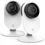 YI Pro 2K Home Security Camera, 2.4Ghz Indoor Camera with Person, Vehicle, Animal Smart Detection, Phone App for Baby, Pet, Dog Monitoring, Works with Alexa and Google Assistant 2Packs